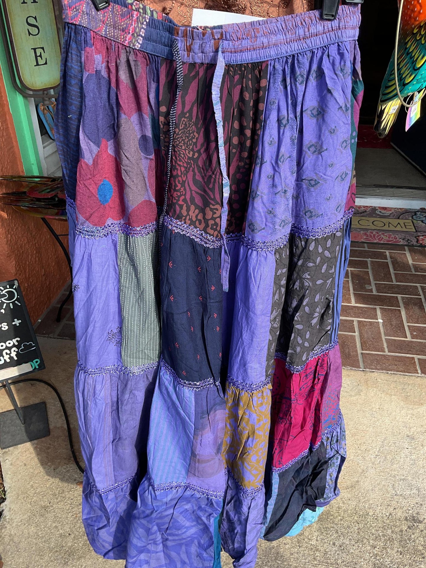 Bohemian Patchwork Skirts Long