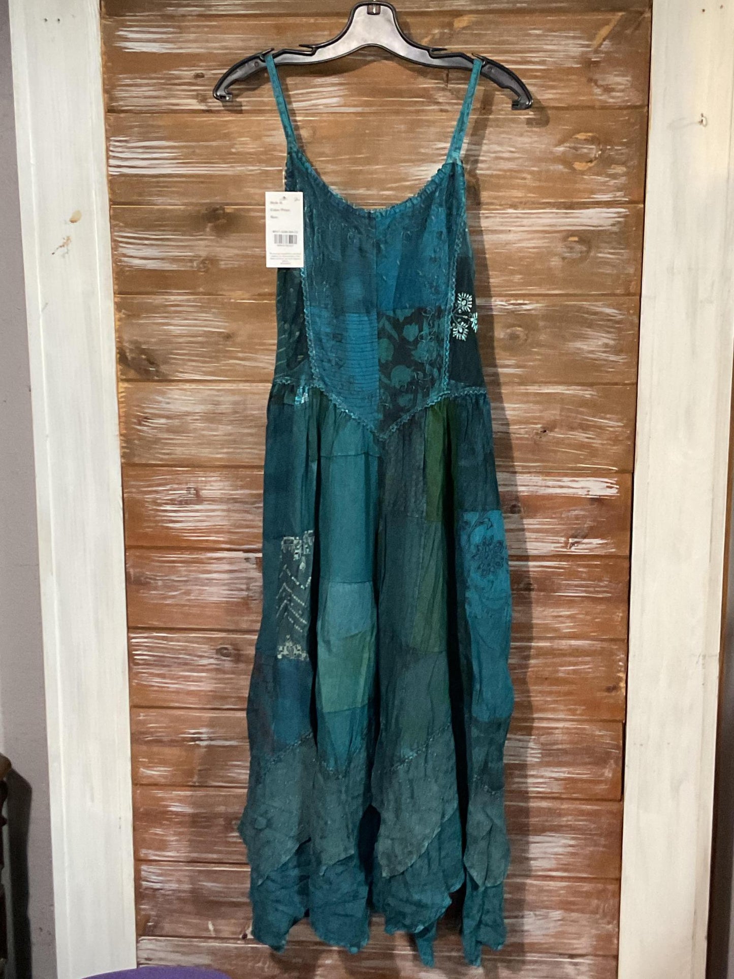 Sleeveless Patchwork Maxi Dress