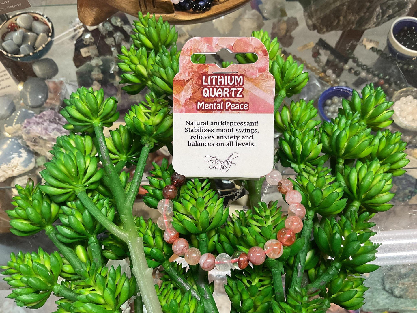 Lithium Quartz Natural Stone Bracelet 8 mm