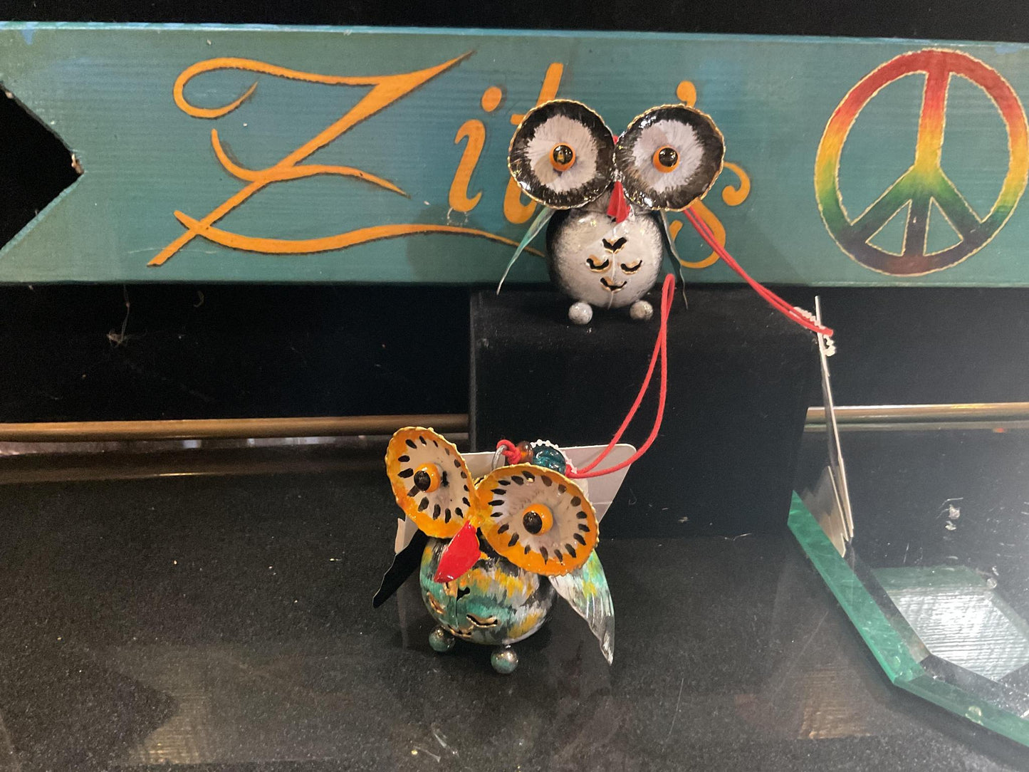 Painted Owl With Beads