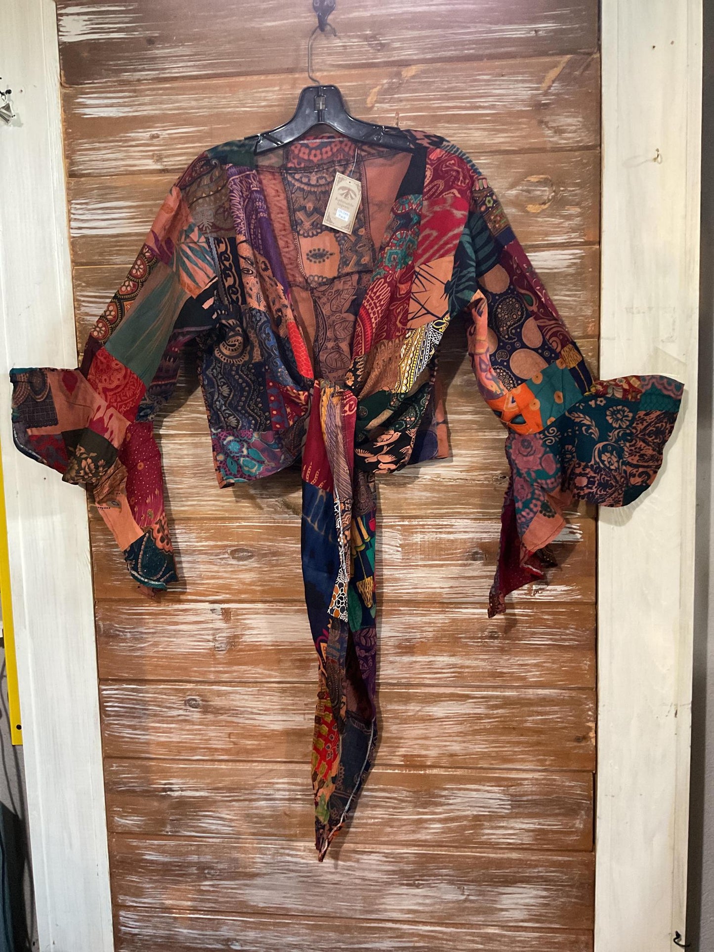 Cotton Long Bell Sleeve Top/ Coverup