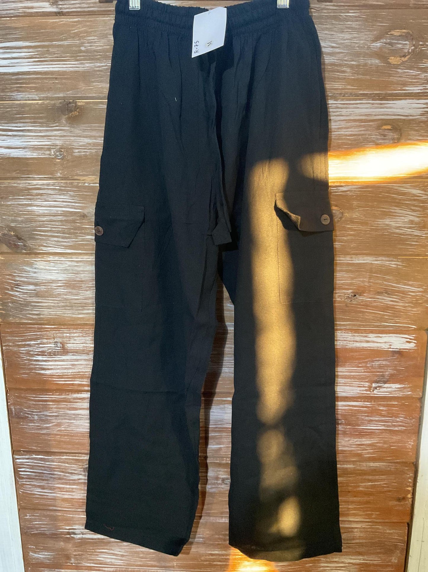 Solid Color Box Leg Trouser
