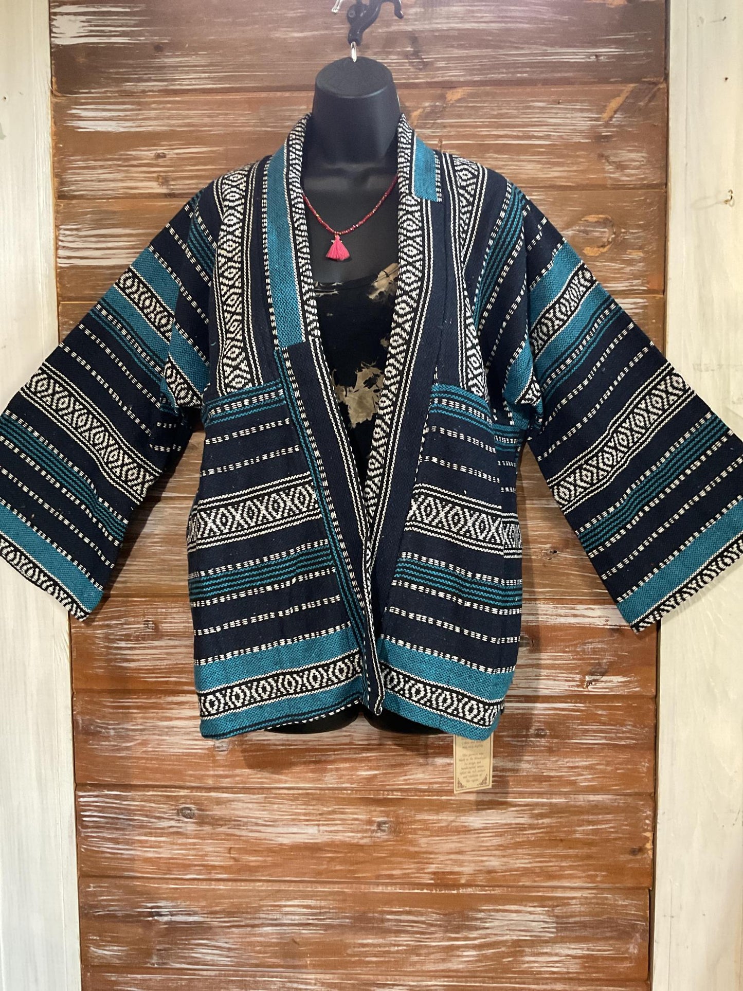 Cotton Bohemian Striped Jacket