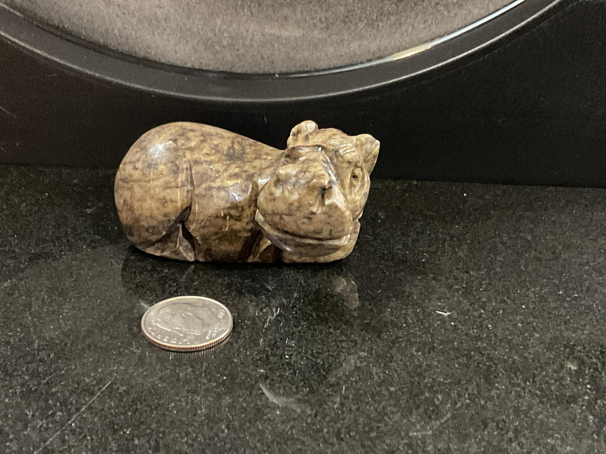 Soapstone Carved Hippos