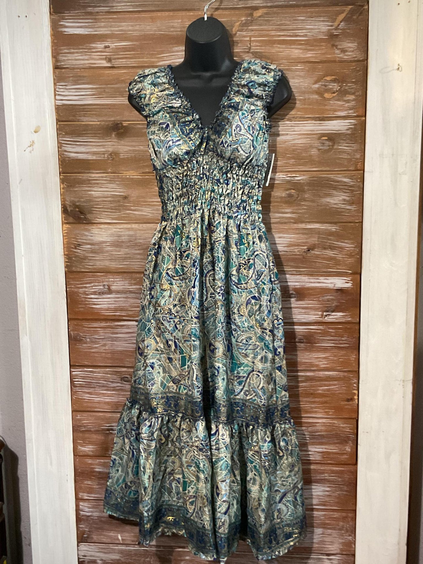 Long Cap Sleeve Dress