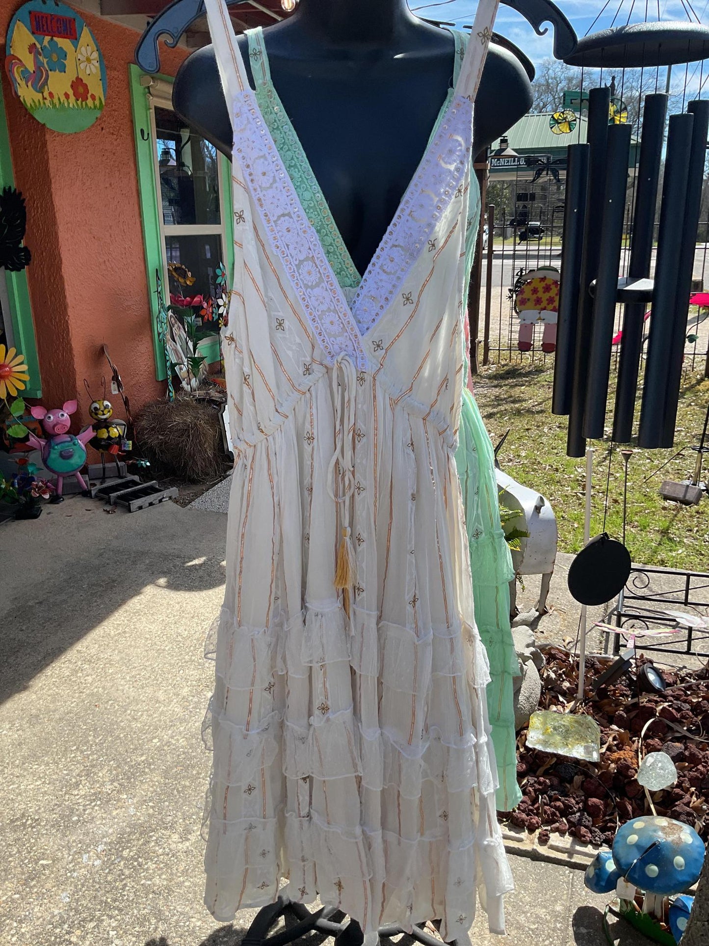 Petal Whispers Lace Midi Dress