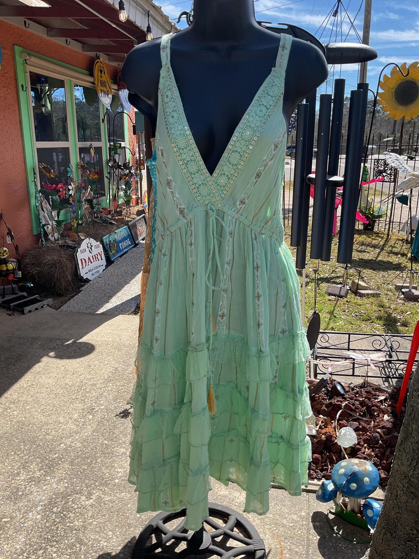 Petal Whispers Lace Midi Dress