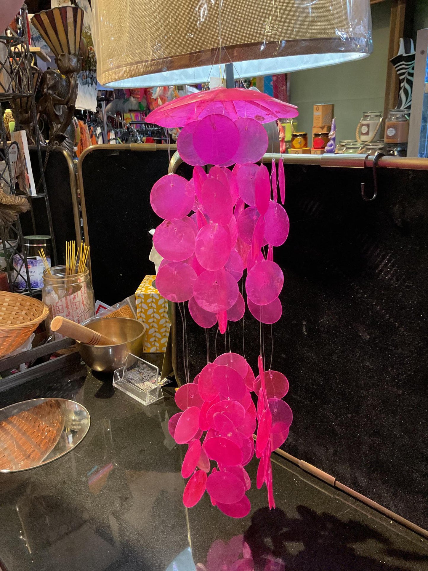 Capiz Two Drop Chandelier