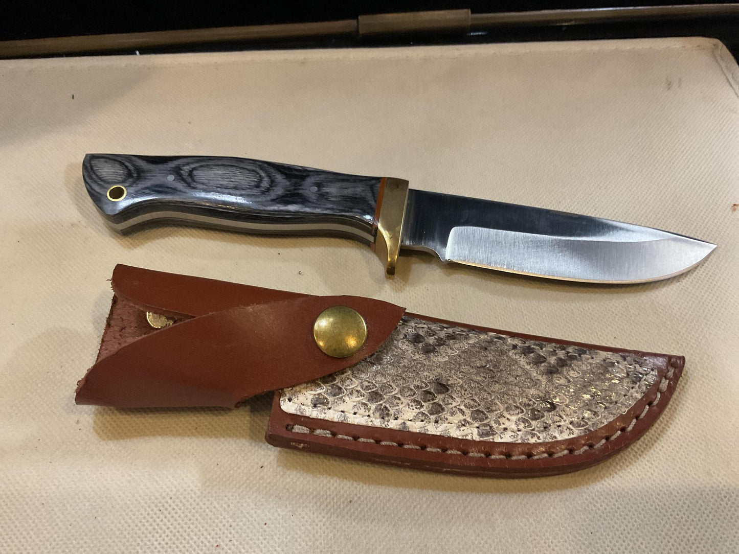 Wood Inlay with Rattlesnake Sheath