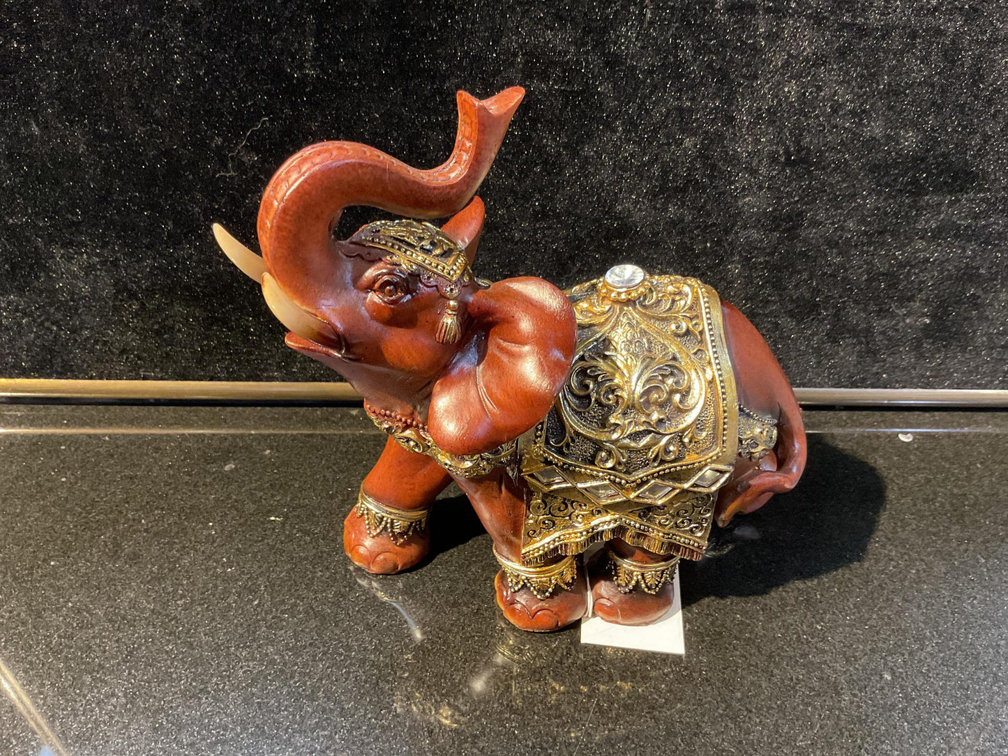 6” Brown/ Gold Elephant