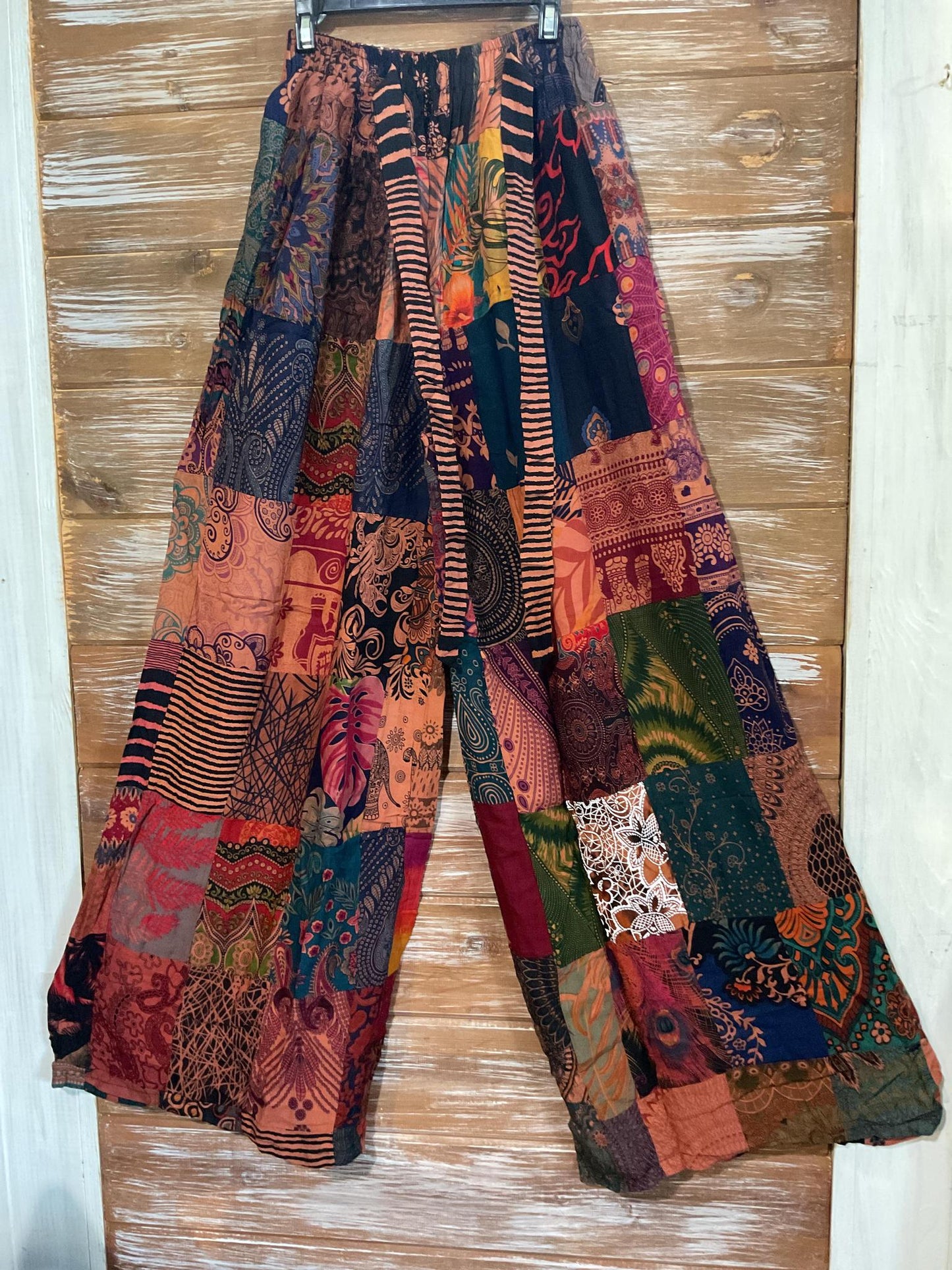 Wide Leg Patch Pants