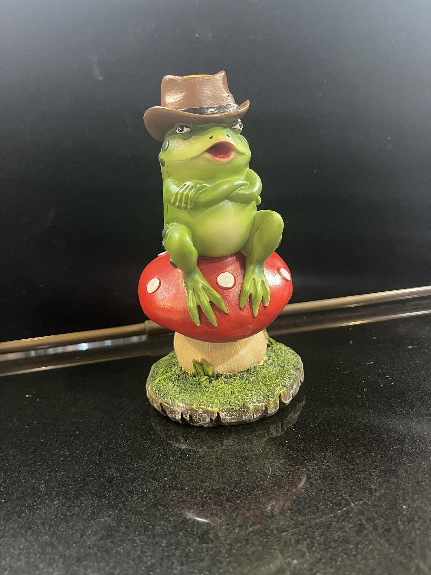 Frog on Mushroom Reverse Flow Incense Burner