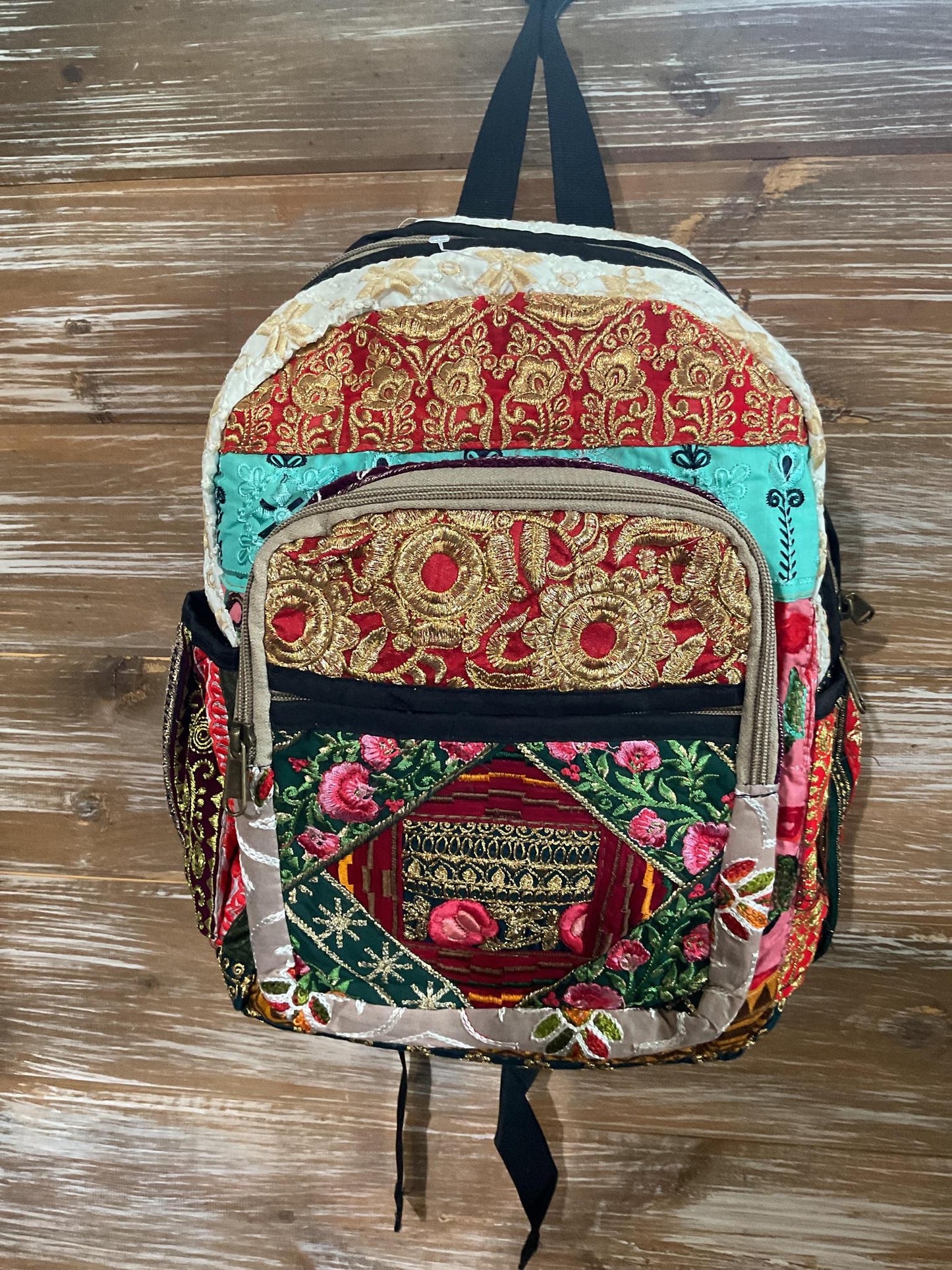 Patchwork Jari Silk Backpack
