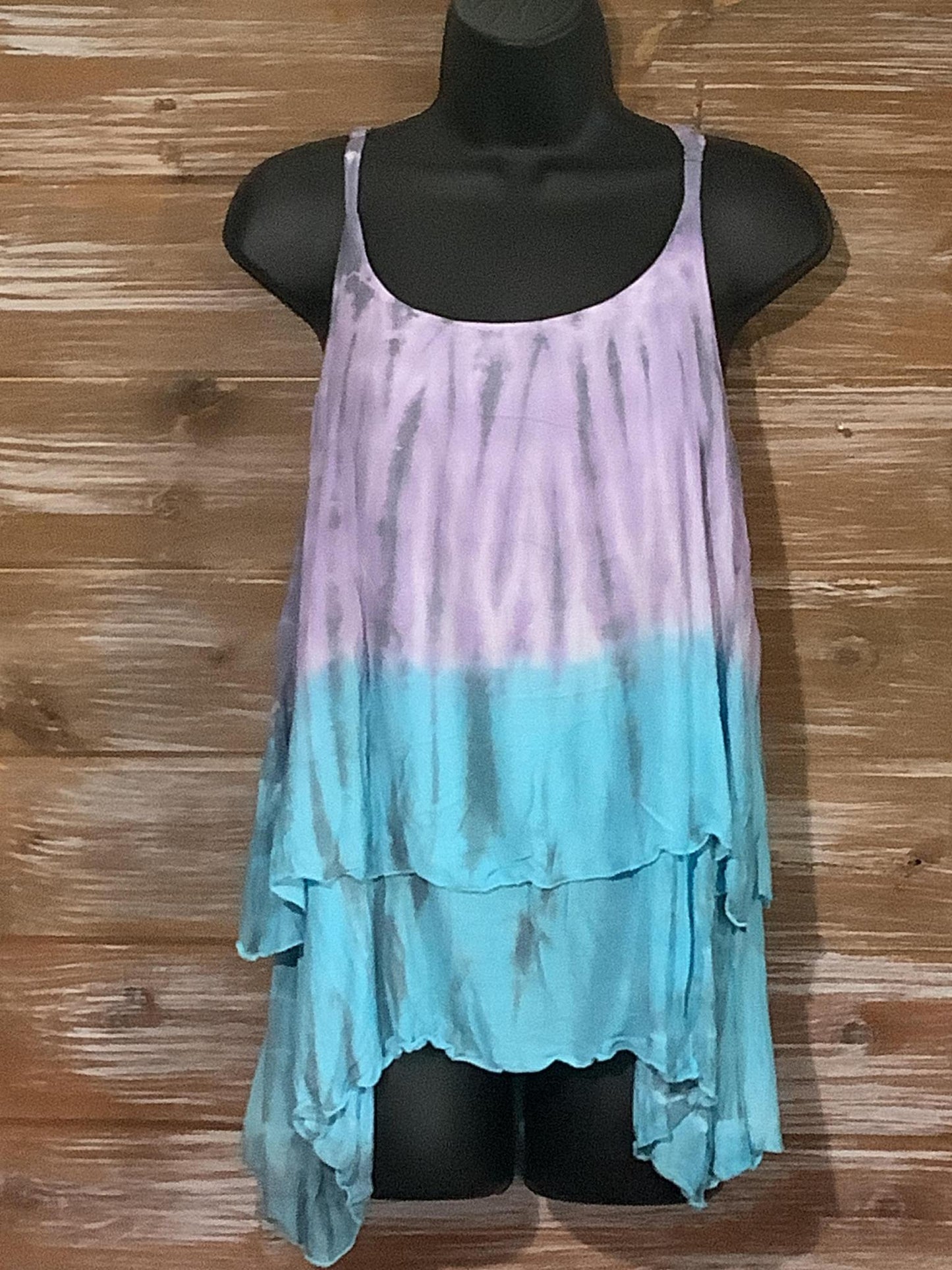 Tie-Dye Bahama Top W/matching Scrunchies