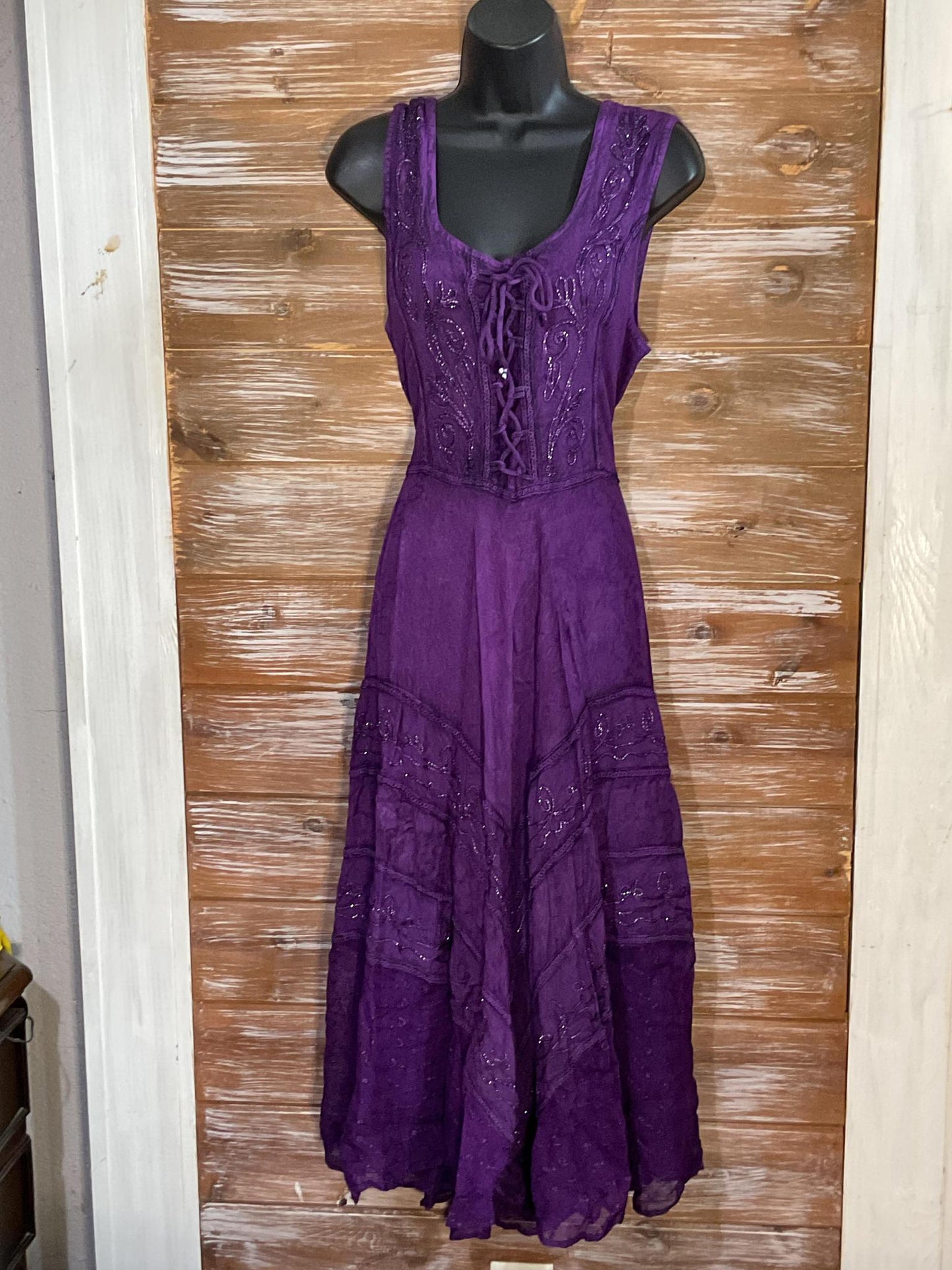 Lace Up Corsette Style Ren-Fest Dress (See Colors and Sizes)