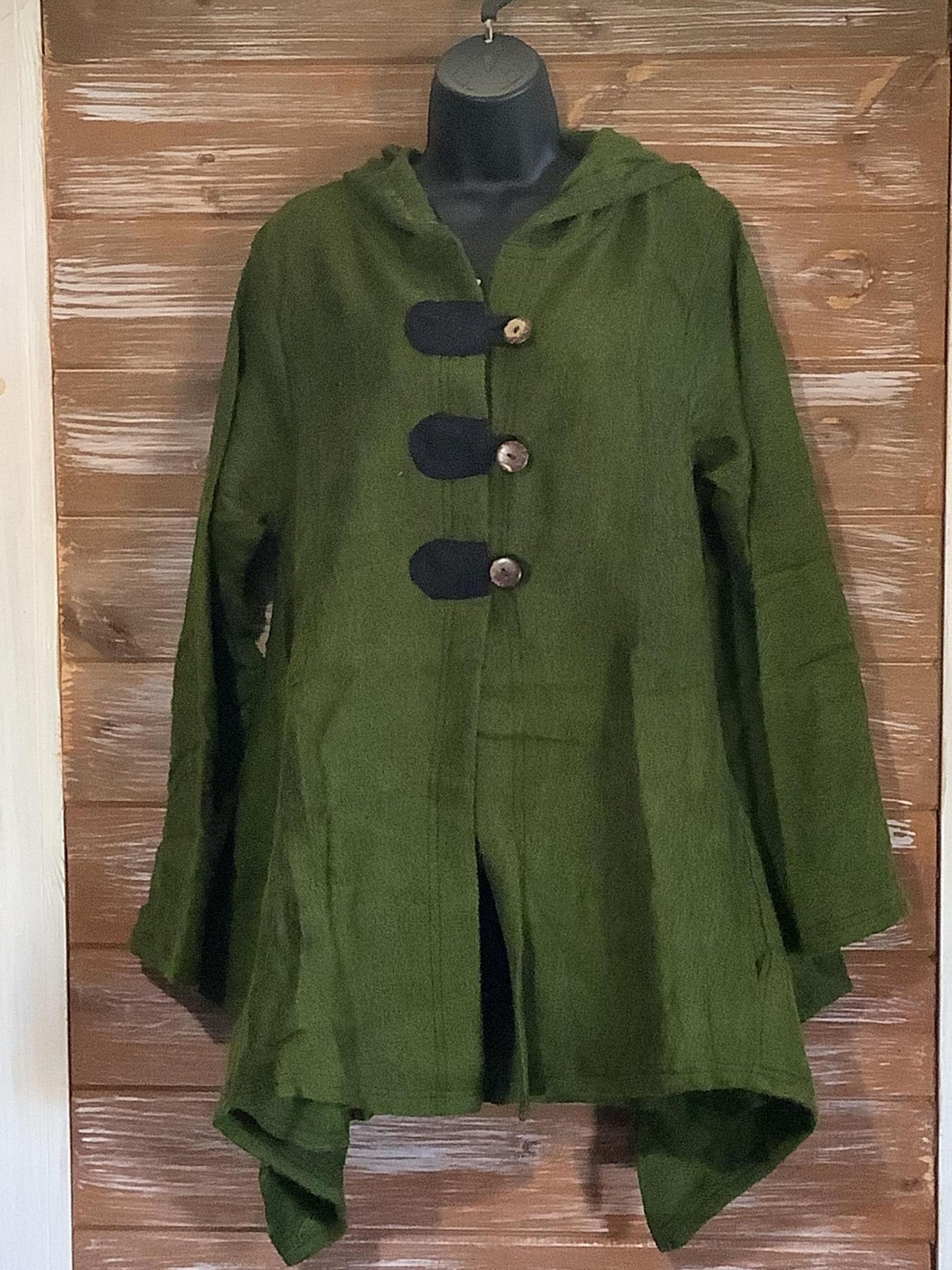 Wool Hoodie Poncho Jacket