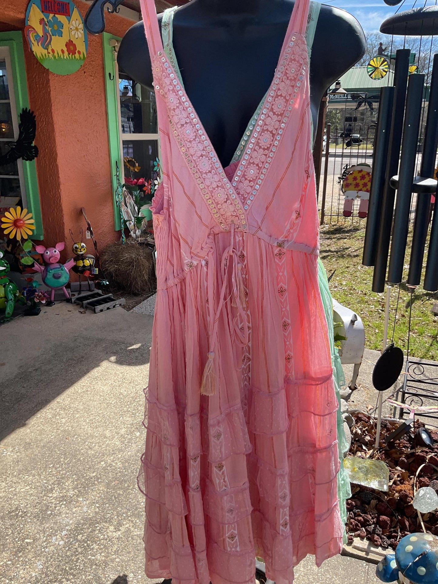 Petal Whispers Lace Midi Dress