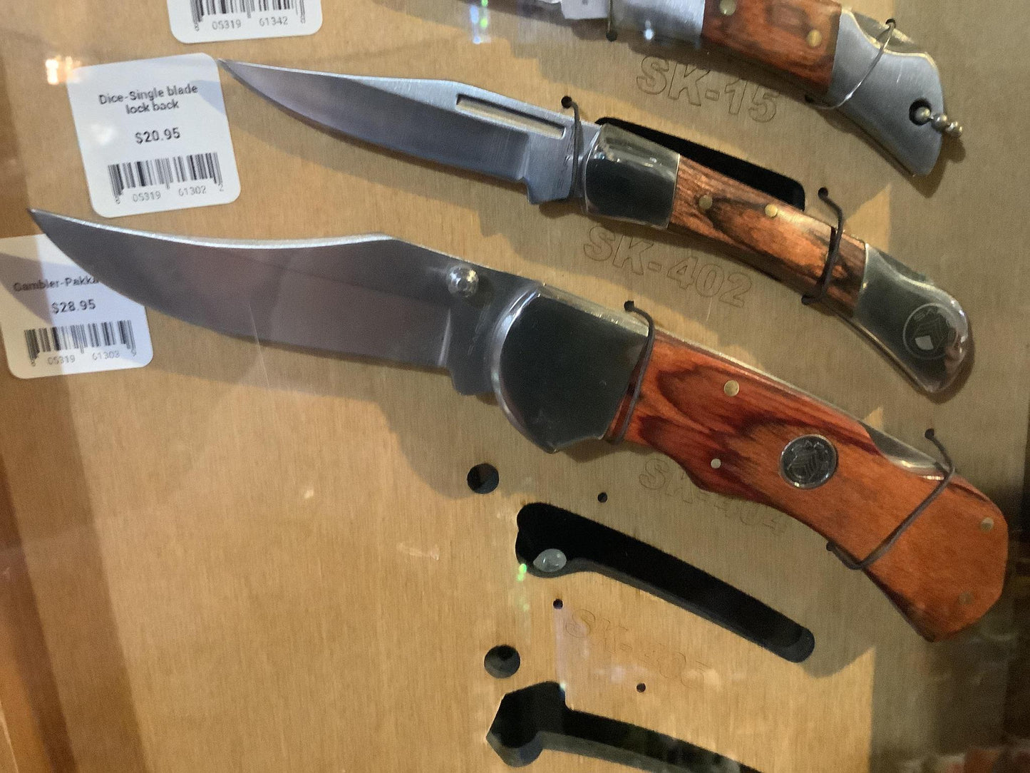 Gambler-Pakkawood Lock Back Folder Knife