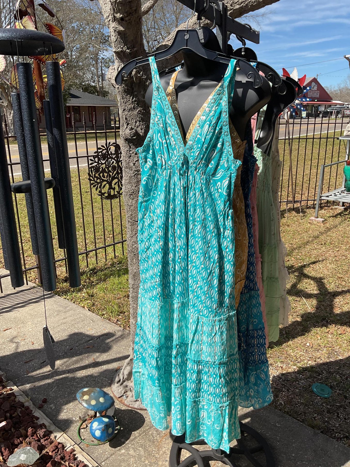 Paisley Print Boho Midi Dress