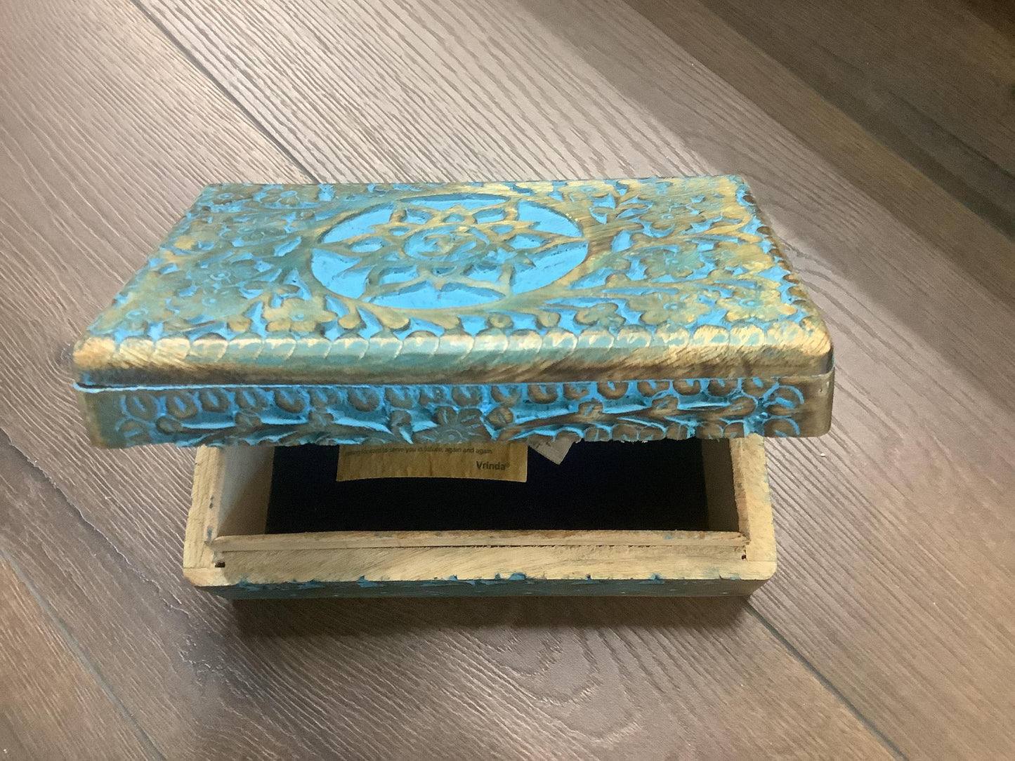 Blue Carved Boxes