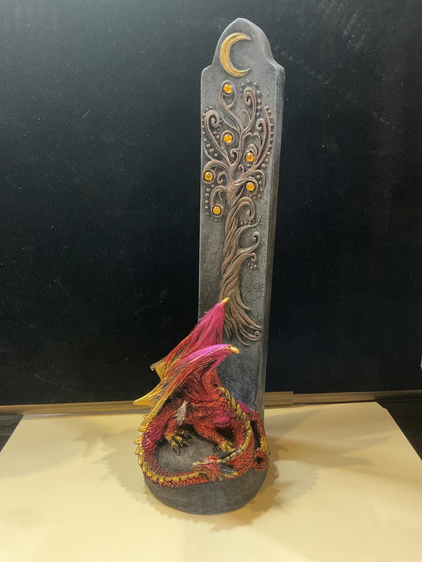 Red Dragon Vertical Incense Burner