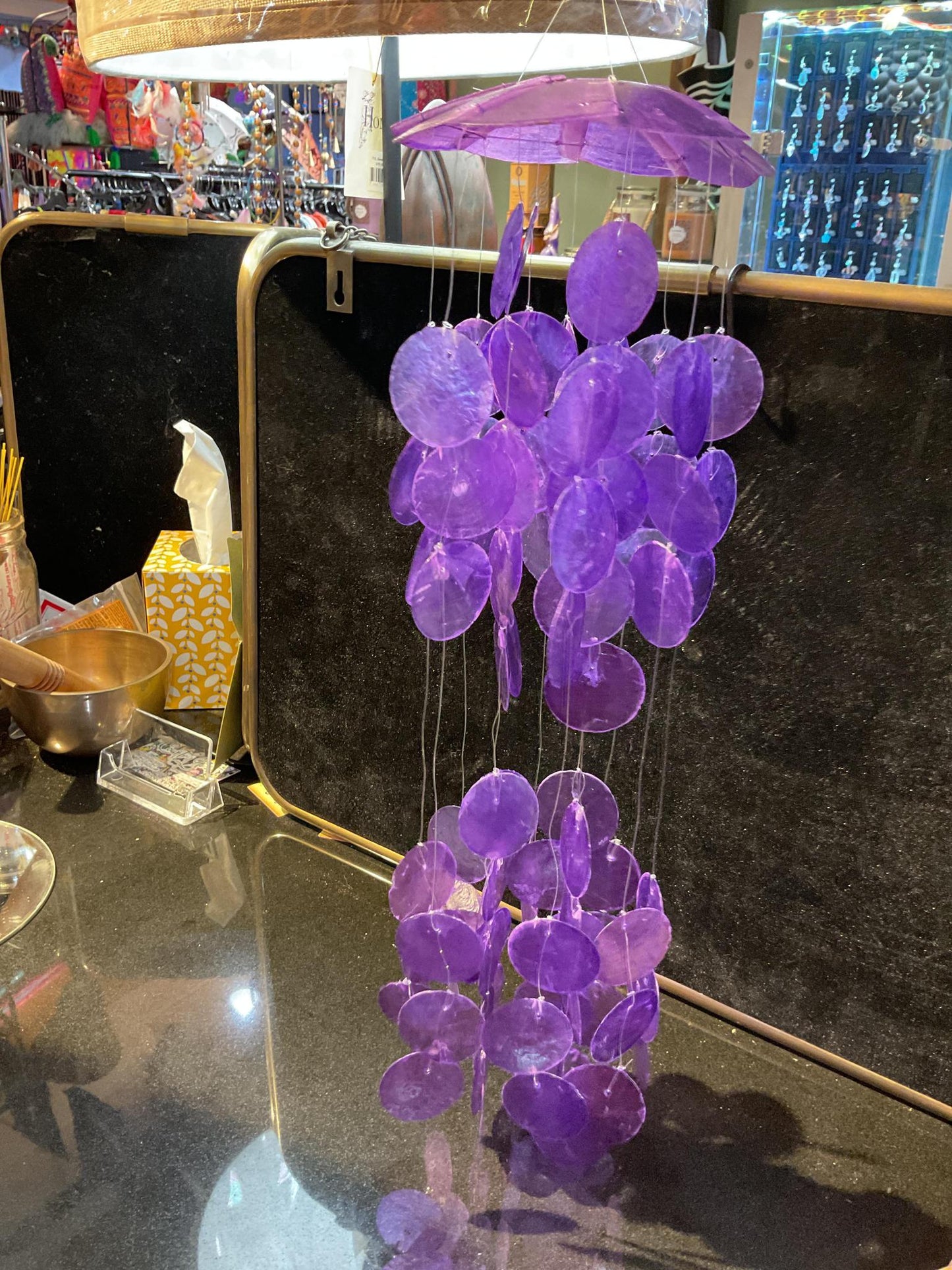 Capiz Two Drop Chandelier