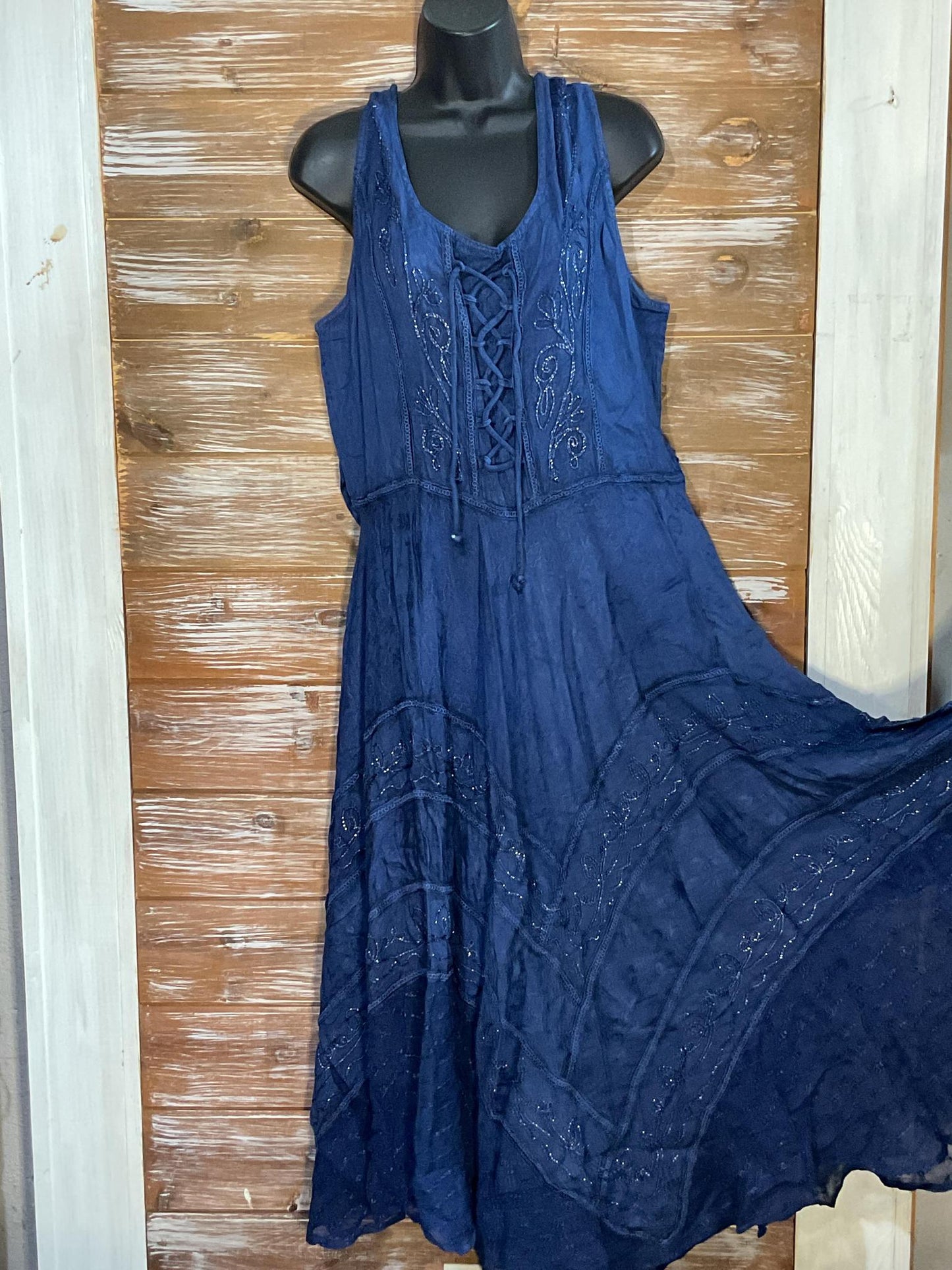 Lace Up Corsette Style Ren-Fest Dress (See Colors and Sizes)
