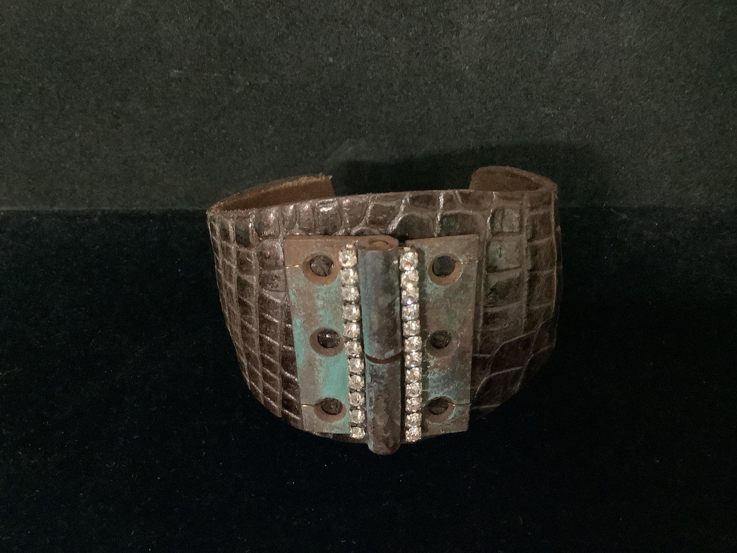 Leather Cuff with Antique embellishment