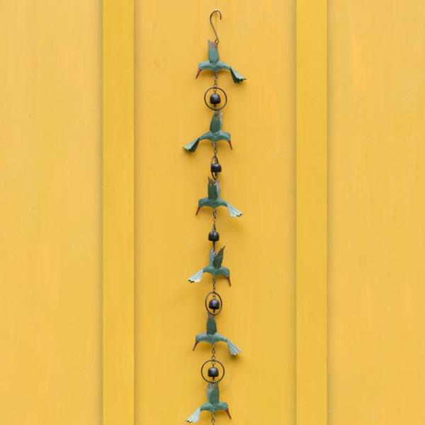 Hummingbird Multi Color Rain Chain