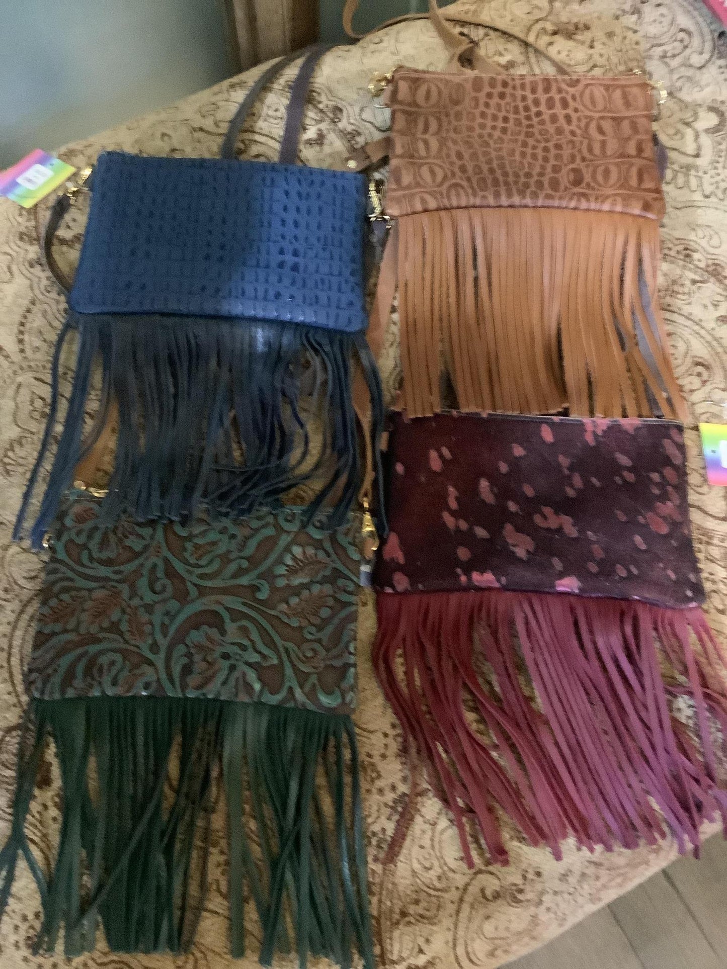 Leather Cross body with Fringe