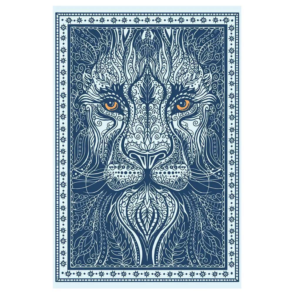 3D Lion Tapestry