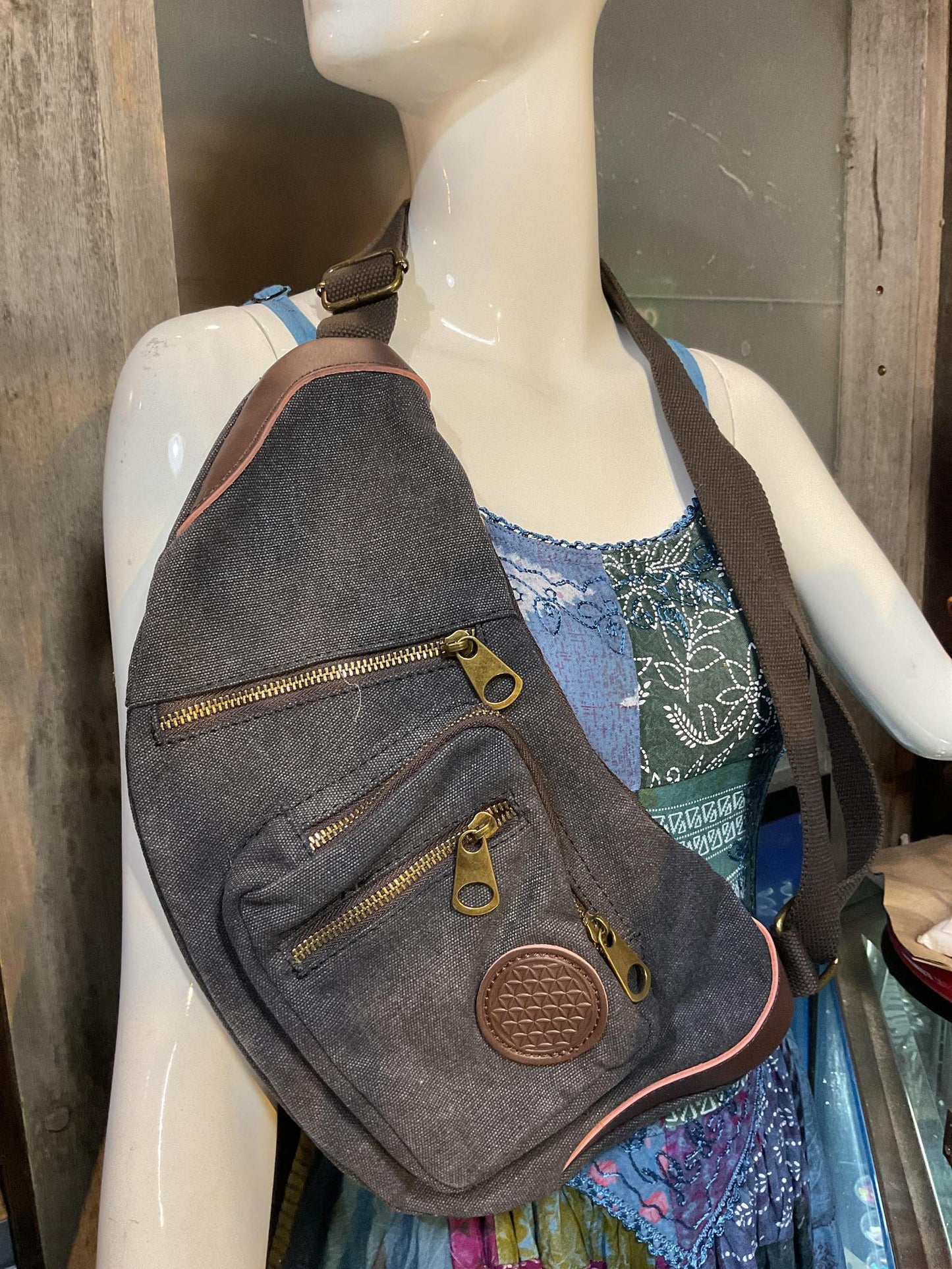 Canvas Cross Body Bag