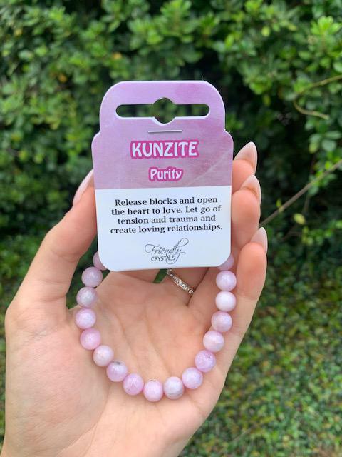 Kunzite Natural Stone Bracelet 8mm
