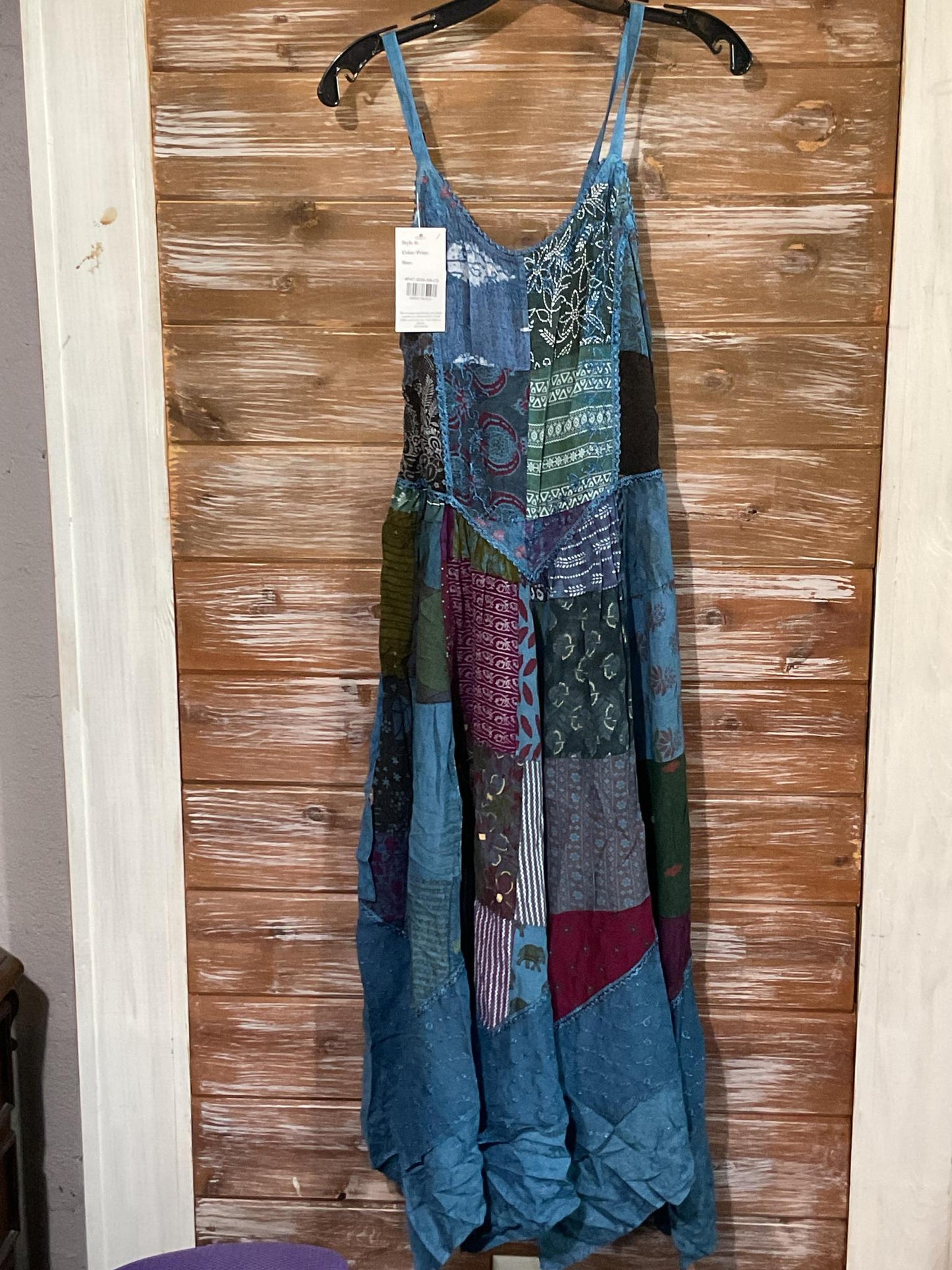 Sleeveless Patchwork Maxi Dress