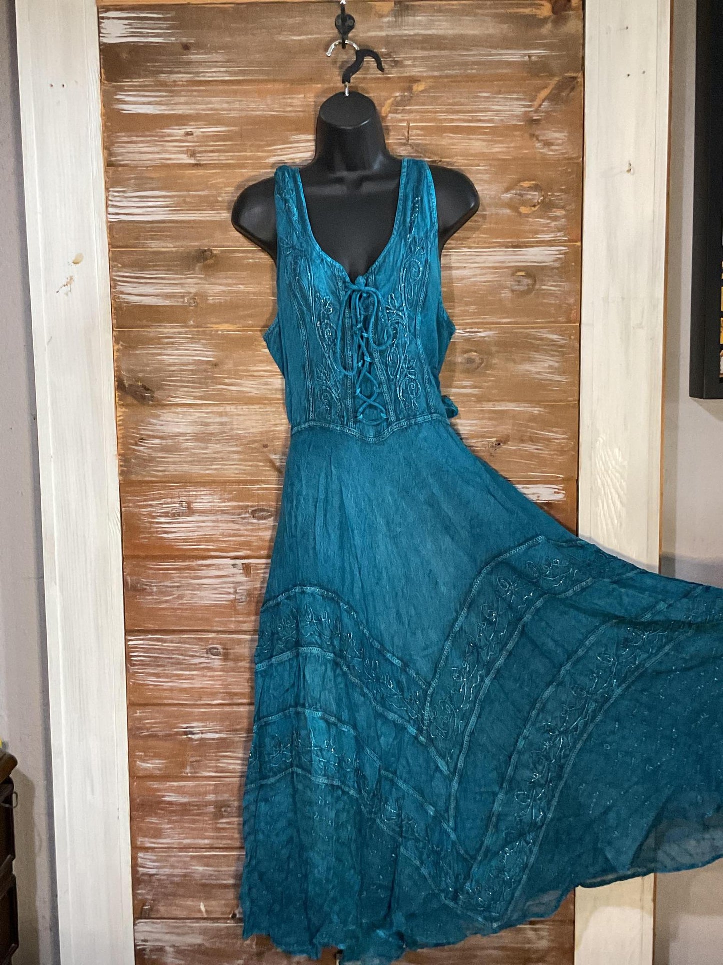Lace Up Corsette Style Ren-Fest Dress (See Colors and Sizes)