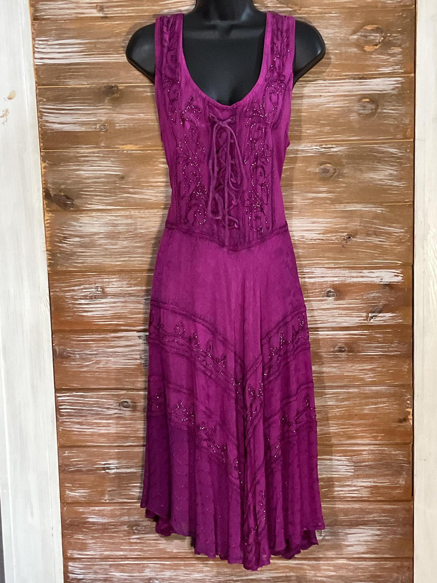 Lace Up Corsette Style Ren-Fest Dress (See Colors and Sizes)