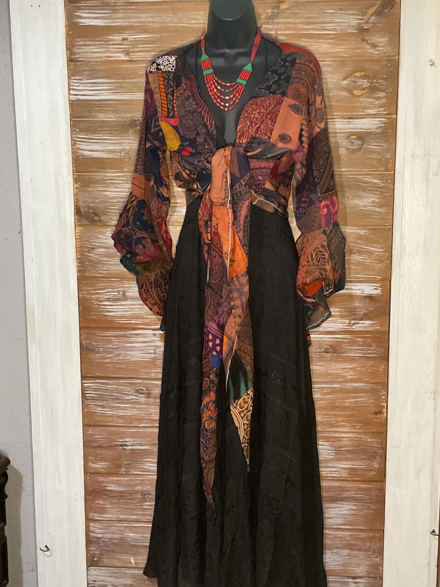 Cotton Long Bell Sleeve Top/ Coverup