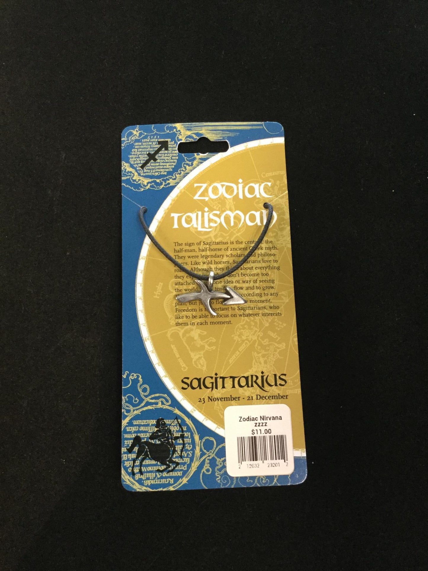 Cut-out Zodiac Pendant on Cord