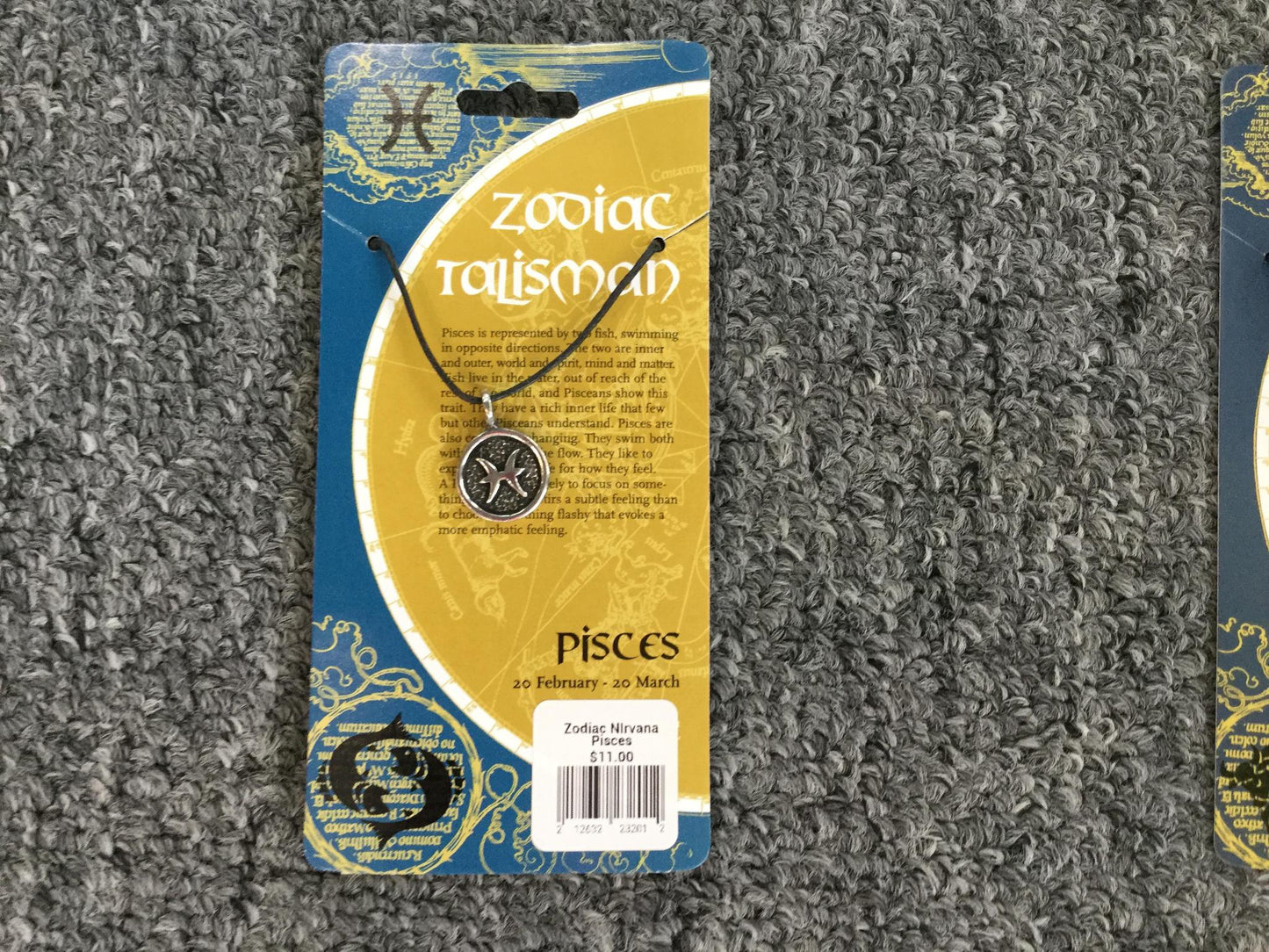 Zodiac Pendant on Cord Small