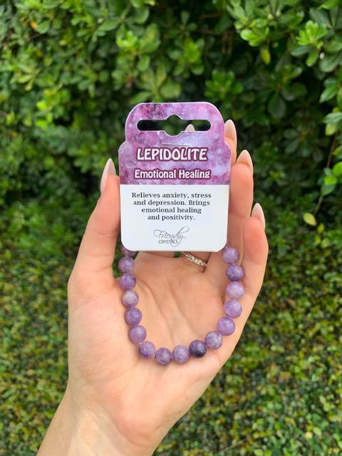 Lepidolite Natural Stone Bracelet 8mm