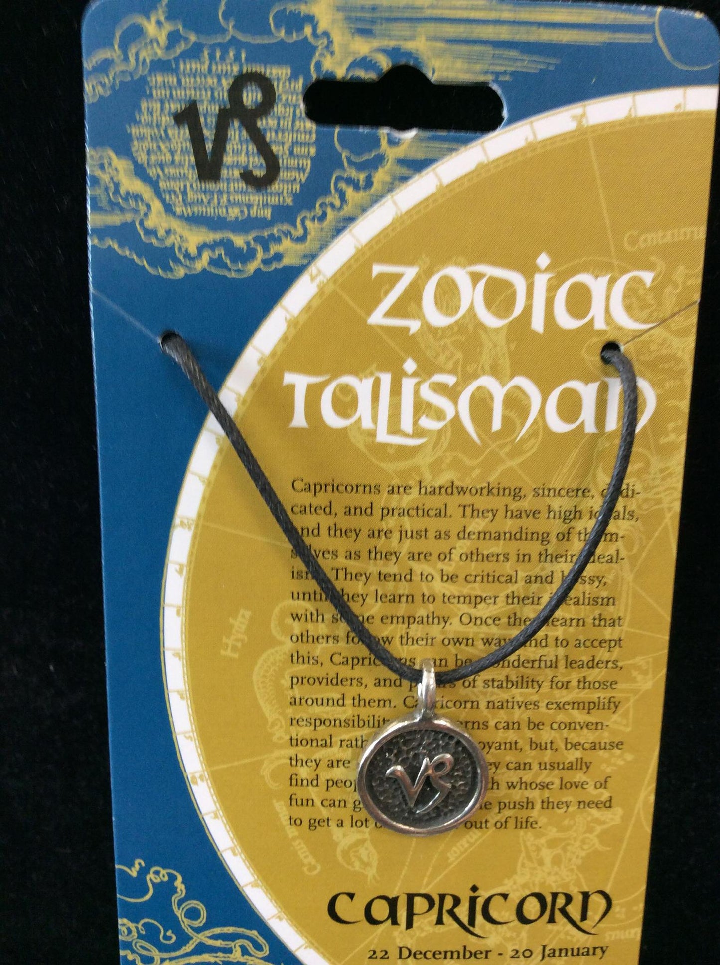 Zodiac Pendant on Cord Small