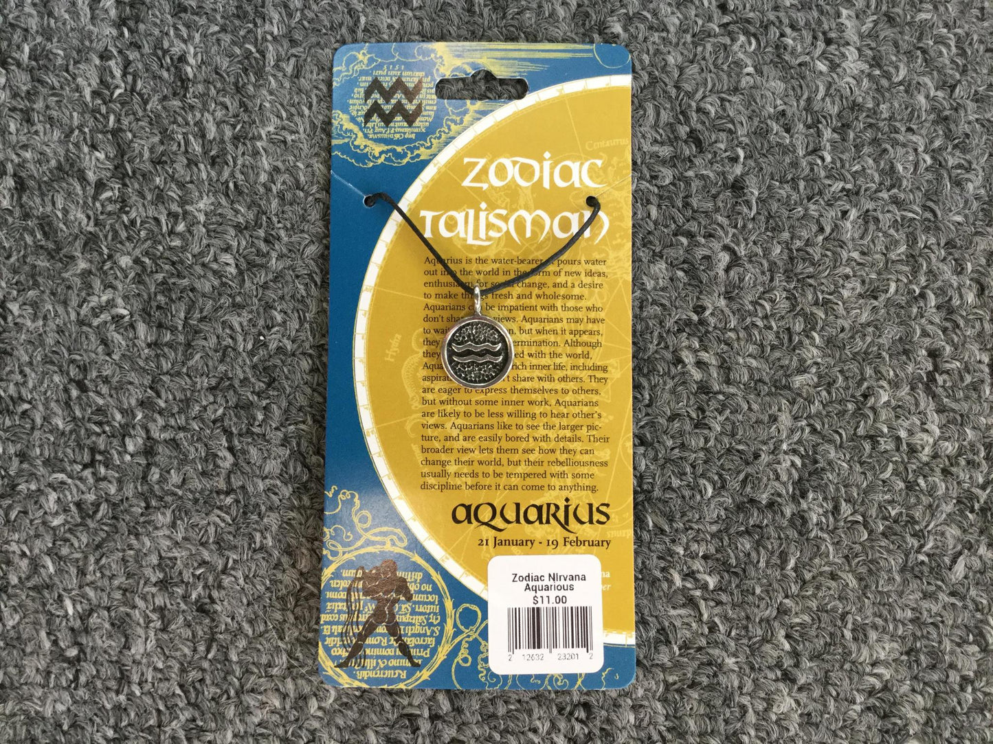 Zodiac Pendant on Cord Small