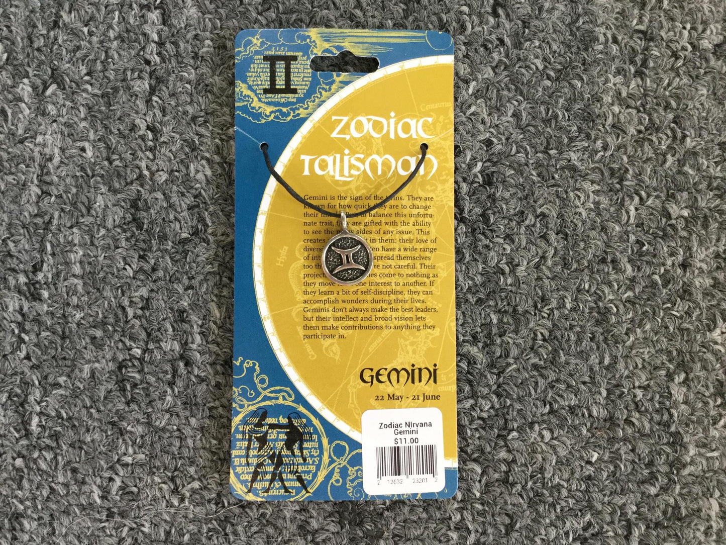 Zodiac Pendant on Cord Small