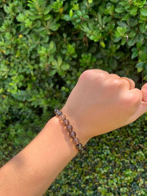 Smokey Quartz Natural Stone Bracelet 8mm