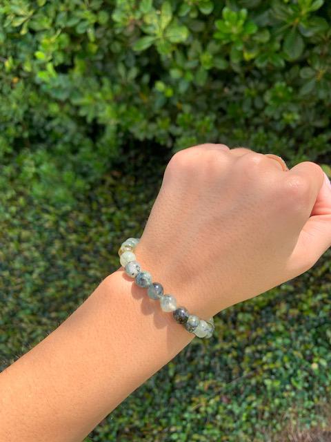 Prehnite Natural Stone Bracelet 8mm