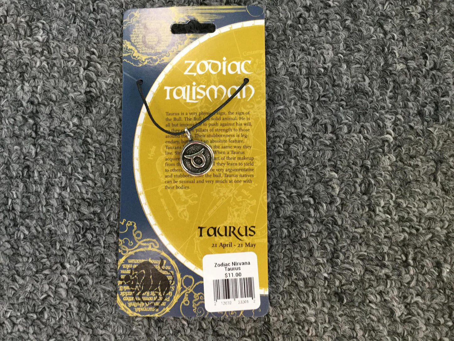 Zodiac Pendant on Cord Small