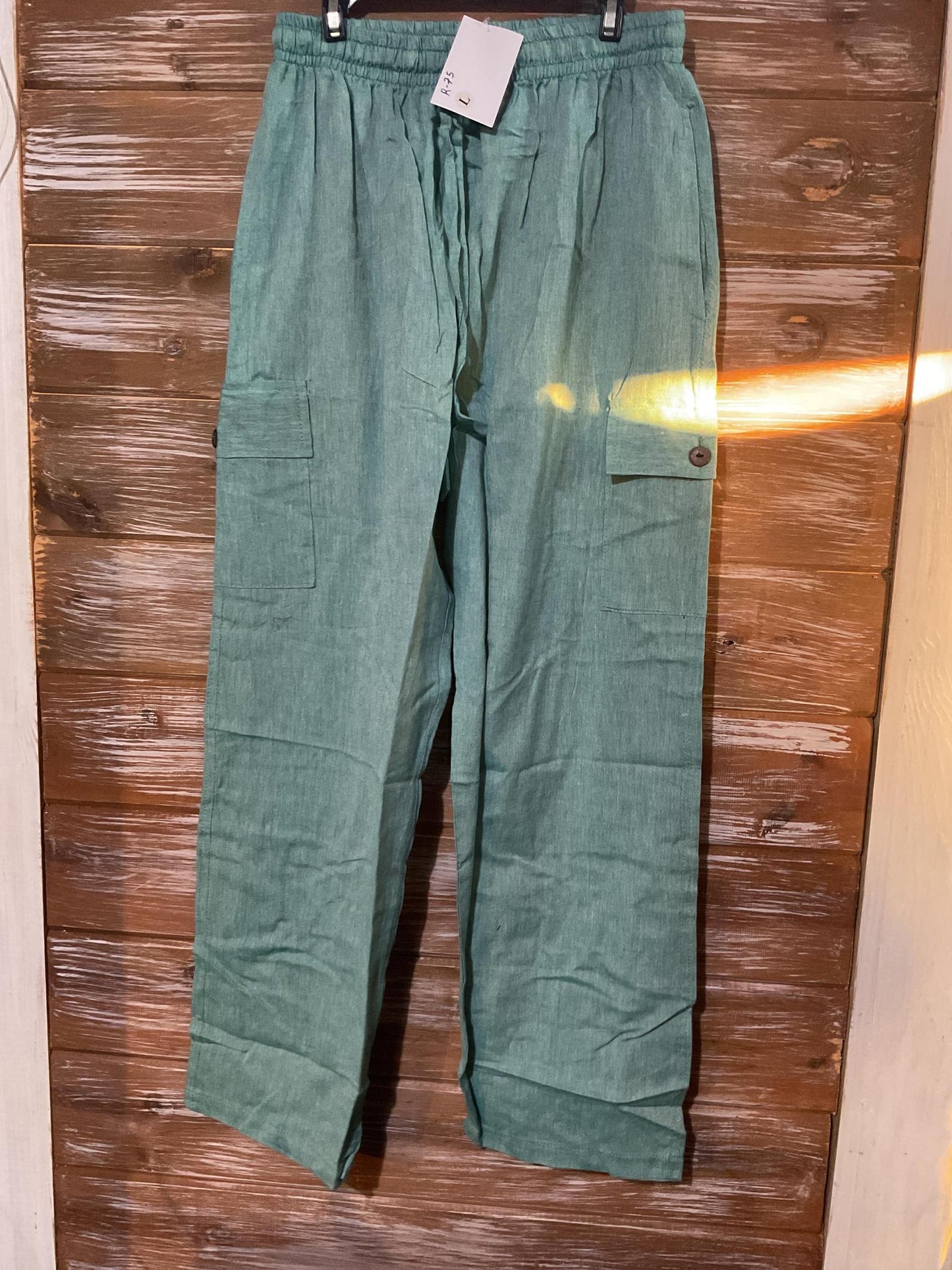 Solid Color Box Leg Trouser