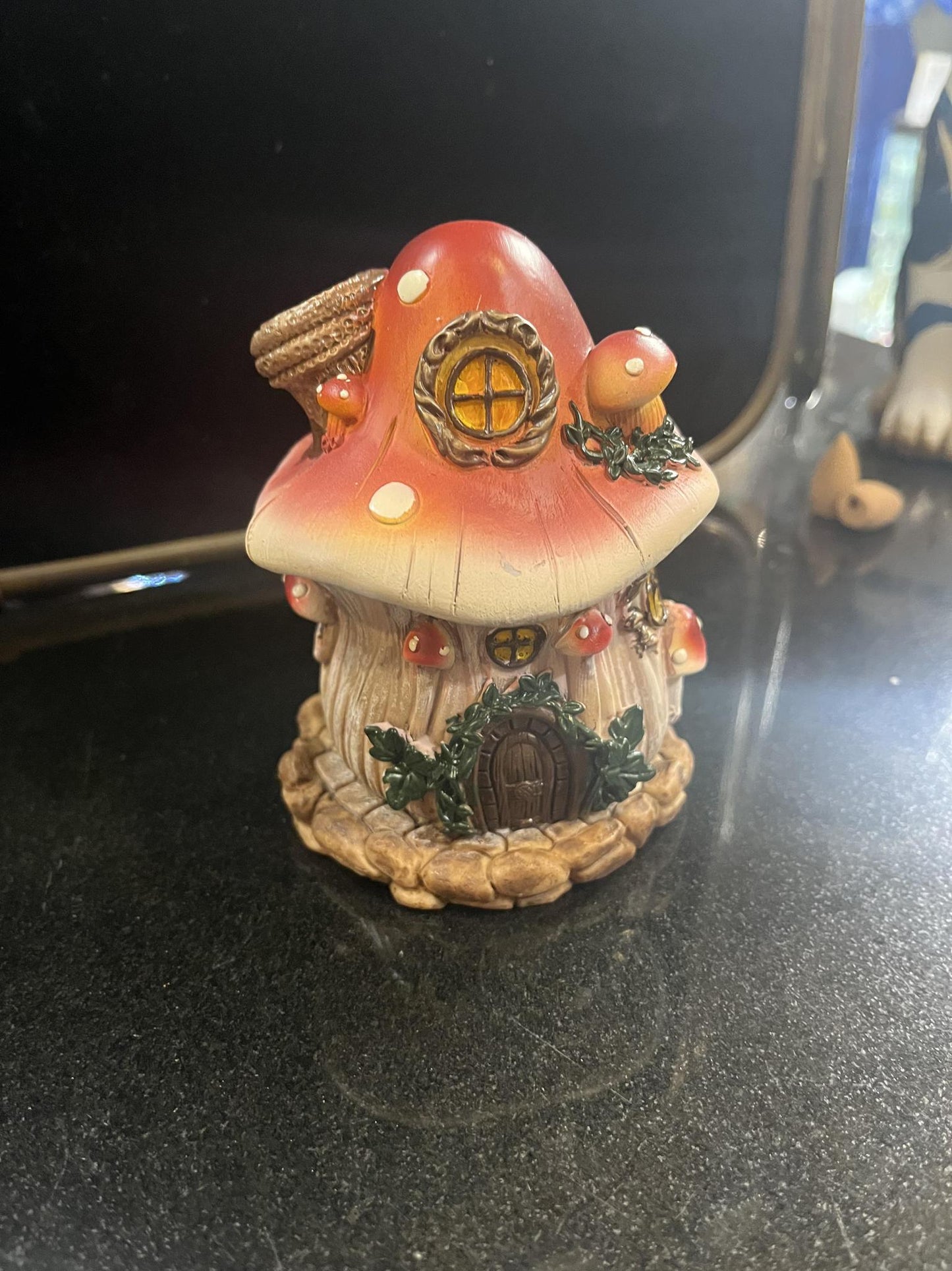Mushroom Cottage Incense Burner
