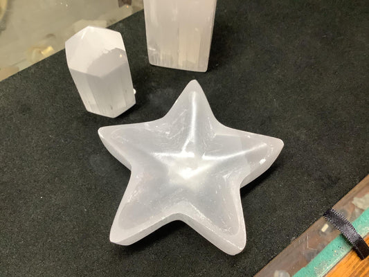 Selenite Star Bowl