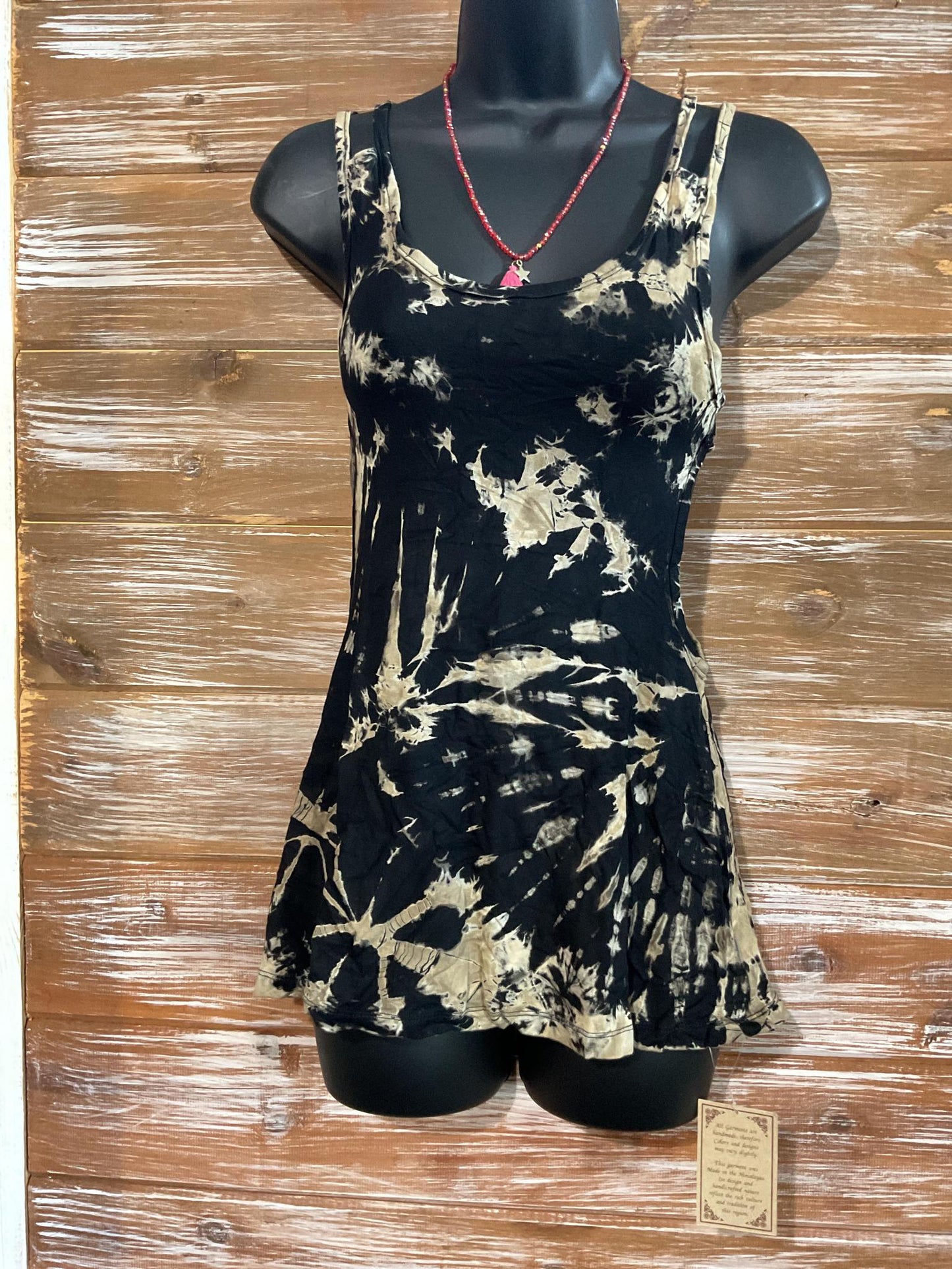 Tie Dye Tank Top with Crossed Back